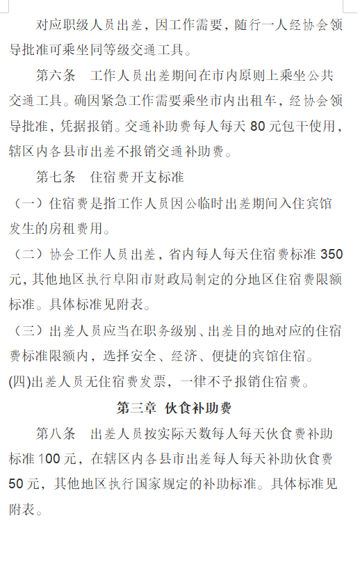 关于印发协会《财务管理制度》、 《考勤及管理制度》、《差旅费管理办法》的通知(图16)