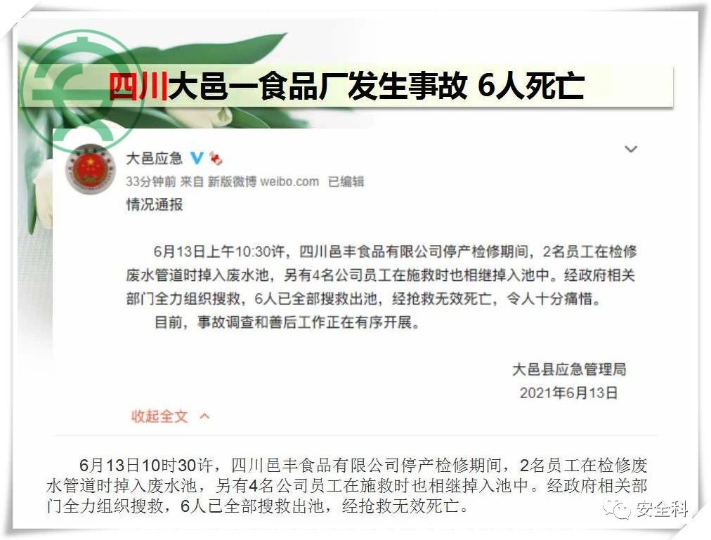 36死162伤丨一周安全事故（2021.06.07-2021.06.13）(图3)