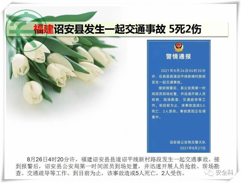 36死44伤丨一周安全事故（2021.08.23-2021.08.29）(图22)
