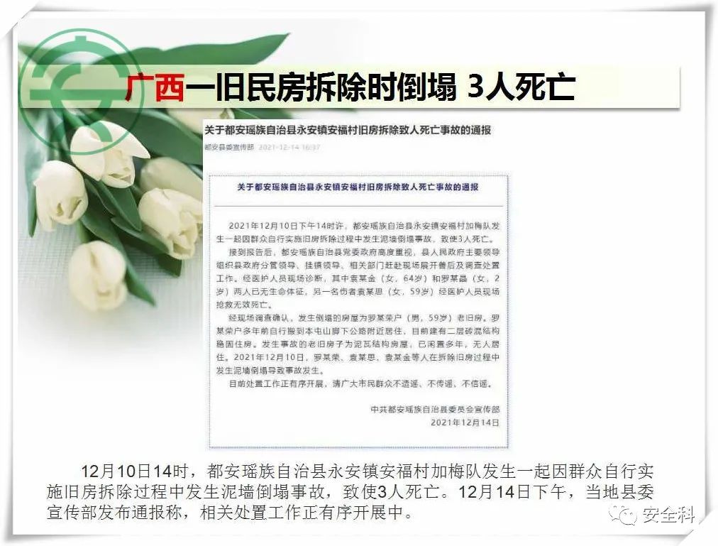 33死48伤丨一周安全事故（2021.12.13-2021.12.19）(图6)