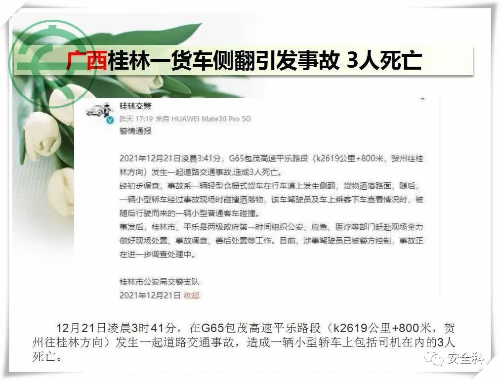 27死10伤丨一周安全事故（2021.12.20-2021.12.26）(图13)
